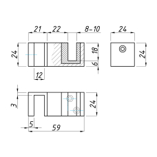 SF-243 Нижня направляюча, Black Matt