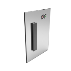 8601-400 Ручка прямокутна без отвору, Black