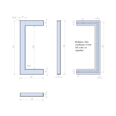 Ручка скоба для дверей лофт 
