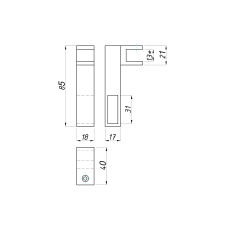 SF-319 З'єднання під трубу 30*10 скло-труба, Black