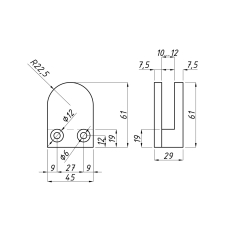 SF-765 Тримач скла, SSS
