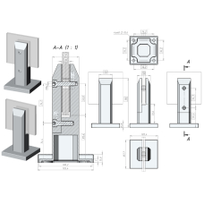 Стійка для скла V320, SUS-316