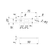 SF-012 Замок WC для розсувної системи, PSS